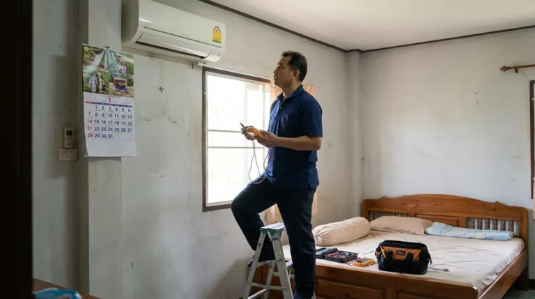 ช่างตรวจแอร์ตามรอบล้างแอร์ประจำ